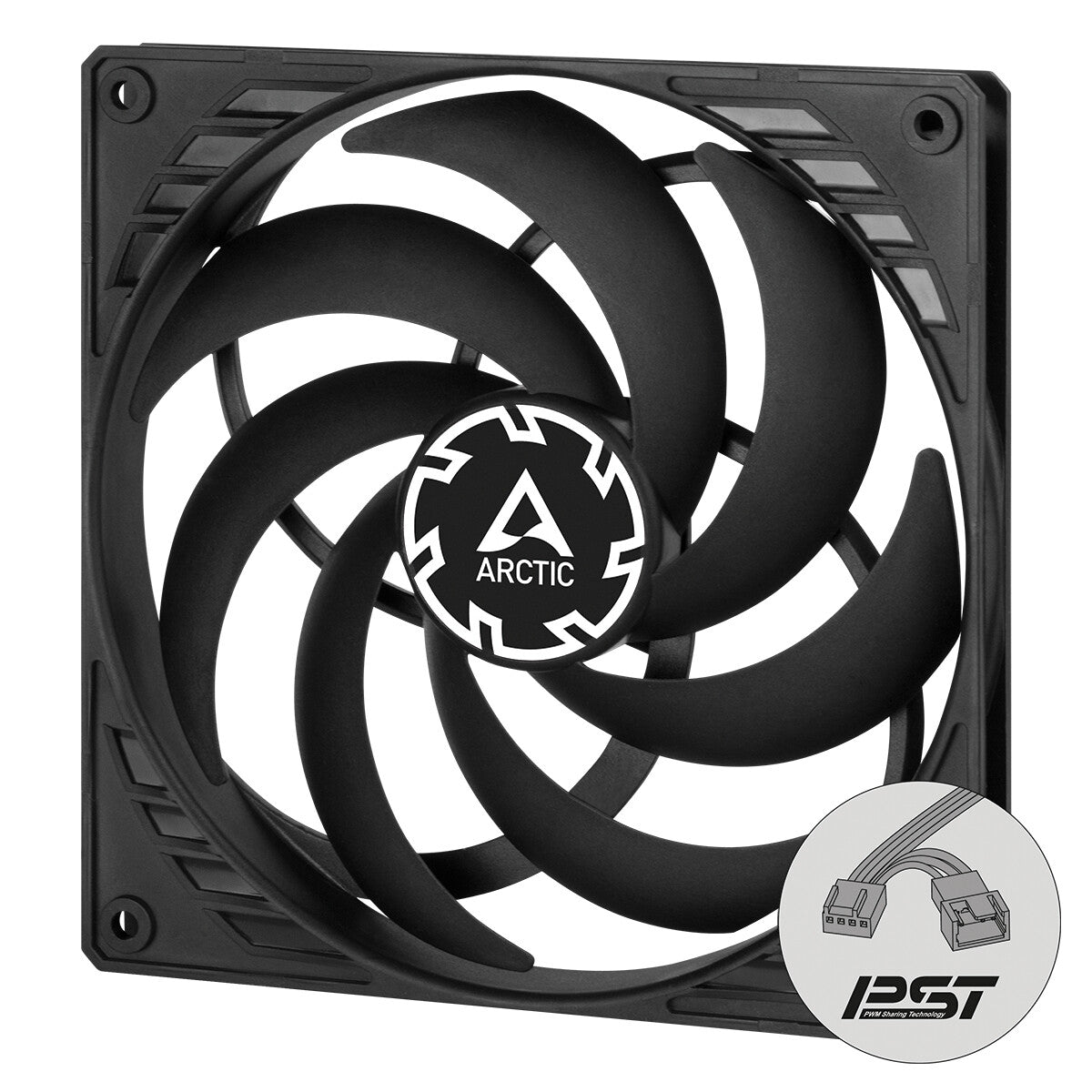 ARCTIC P14 Slim PWM PST Computerkabinet Ventilator 14 cm Sort 1 stk