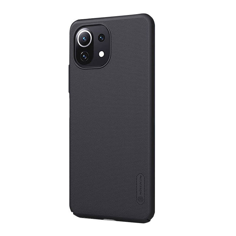 Nillkin Super Frosted Shield-hylster til Xiaomi 11 Lite 4G/5G (sort)
