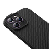 Magnetisk Case Baseus Syntetisk Fiber Series til iPhone 14 Pro (sort) + hærdet glas + rengøring kit