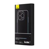 Magnetisk Case Baseus Syntetisk Fiber Series til iPhone 14 Pro (sort) + hærdet glas + rengøring kit