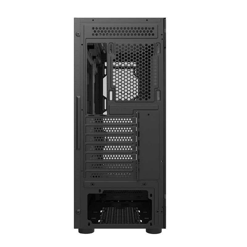Darkflash DK431 Glas computerkasse (sort) + 4 RGB-ventilatorer