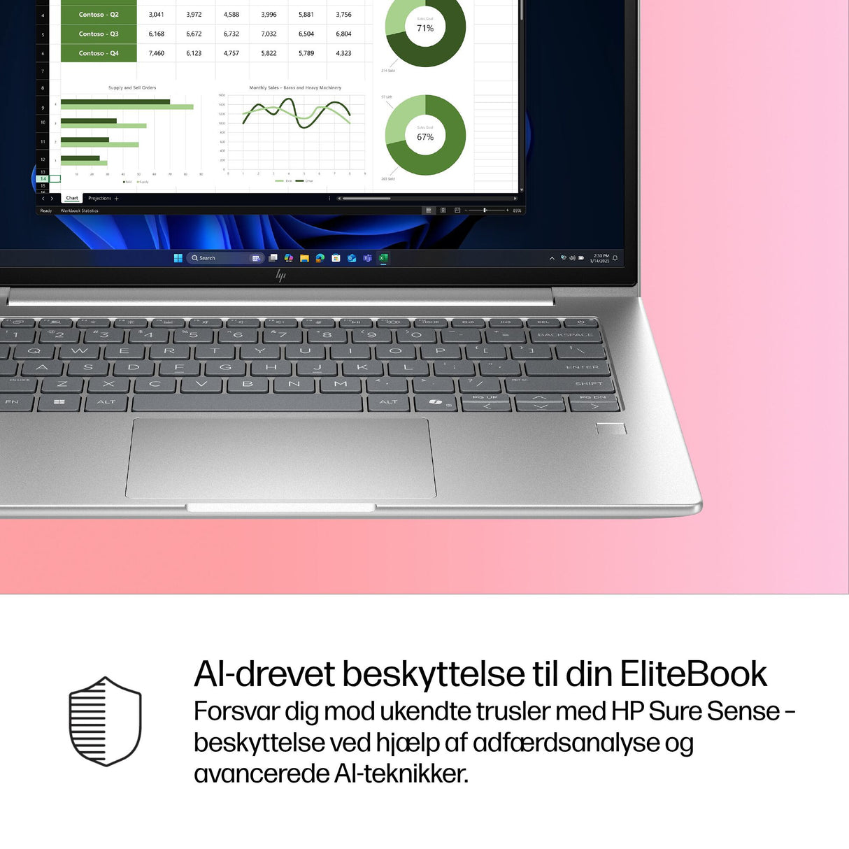 HP EliteBook 6 G1i Intel Core Ultra 5 225U Laptop 35,6 cm (14") WUXGA 16 GB DDR5-SDRAM 512 GB SSD Wi-Fi 7 (802.11be) Windows 11 Pro AI PC Sølv
