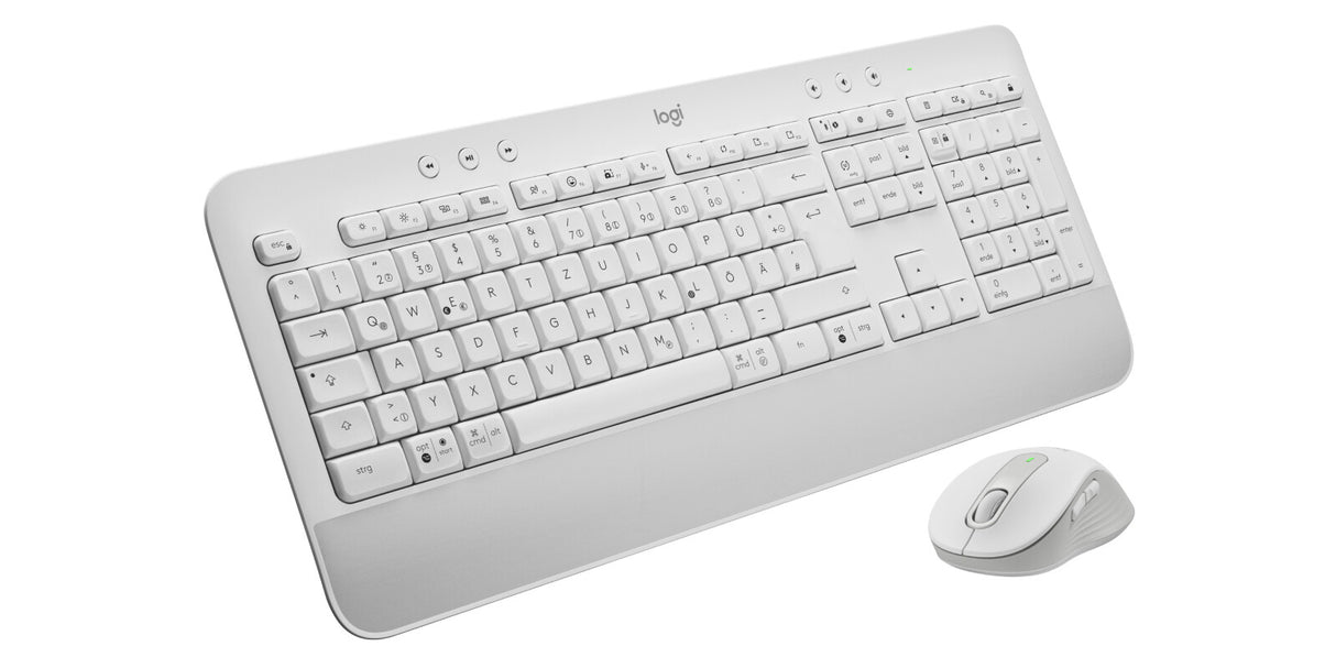 Logitech 920-011022 tastatur Mus inkluderet Kontor Bluetooth QWERTZ Tysk Hvid