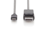 Digitus AK-300333-020-S videokabel adapter 2 m USB Type-C DisplayPort Sort