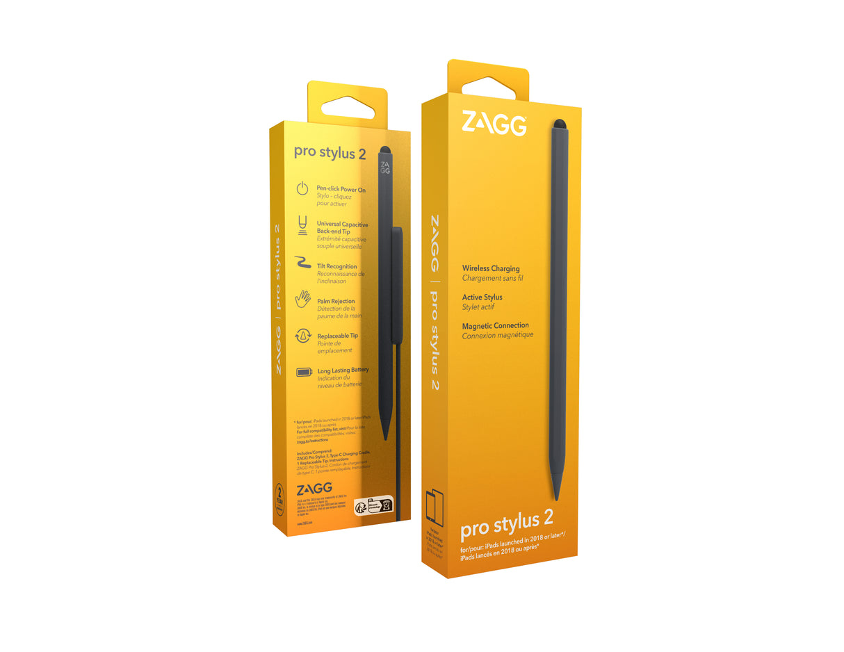 ZAGG Pro Stylus 2-Universal Stylus-Grey- Wirelessly charged