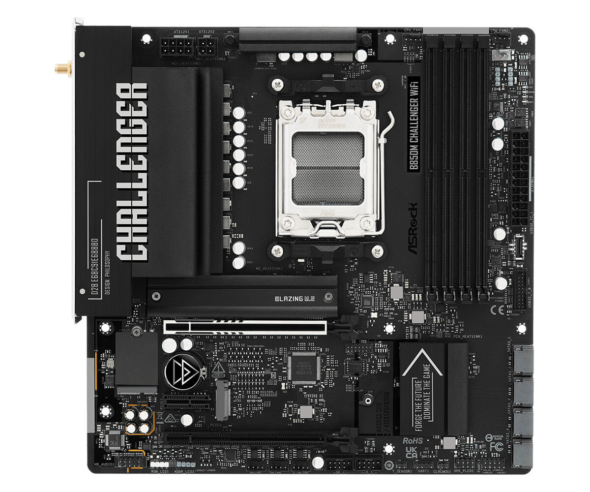 Asrock B850M Challenger WiFi AMD B850 Sokkel AM5 micro ATX
