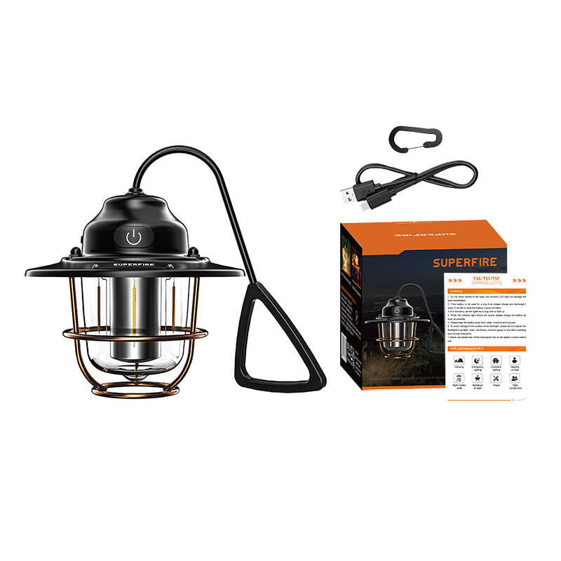 Superfire T57 campinglampe, 7 tilstande