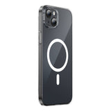 Telefonhylster Baseus Magnetic Crystal Clear til iPhone 13 (gennemsigtigt) med skærmbeskytter og rengøringsudstyr i helt hærdet glas