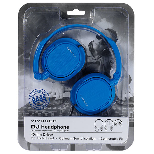 Vivanco DJ 20 Hovedtelefoner Ledningsført Headset Blå