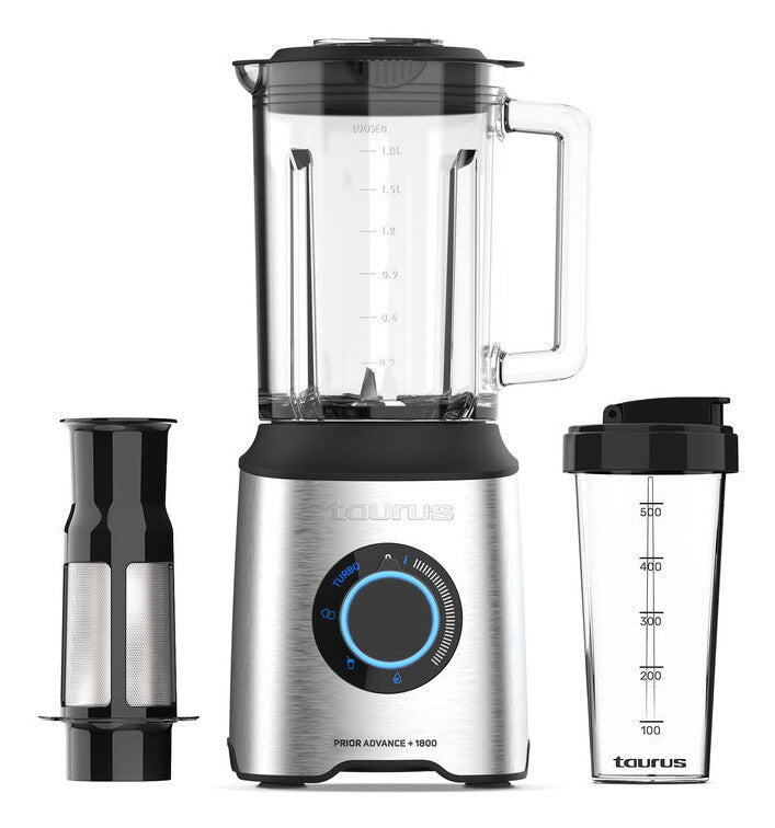Taurus Prior Advance + 2 L Bordplade blender 1800 W Sort, Rustfrit stål