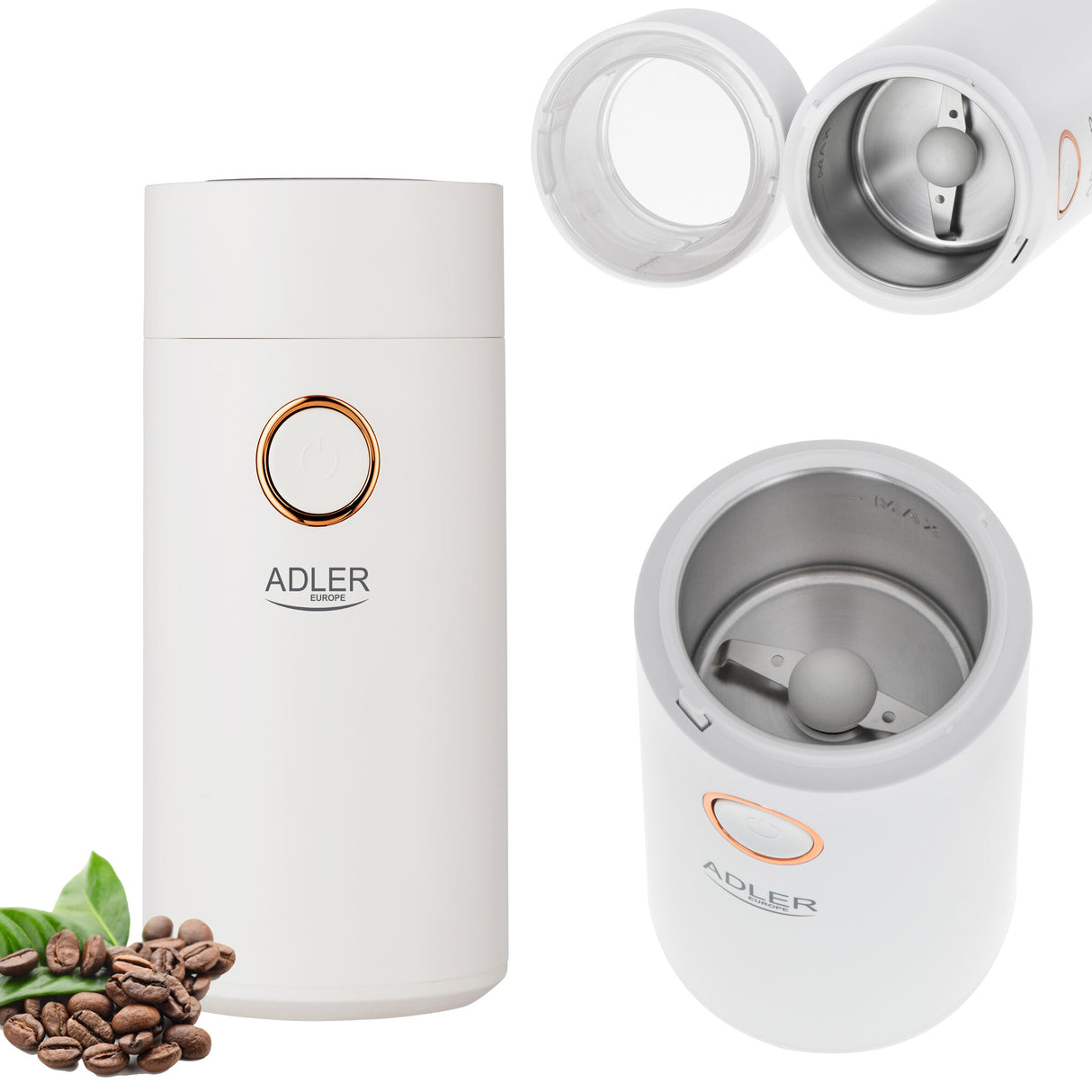 Adler AD4446WG kaffemølle 150 W Hvid