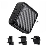 Væglader INVZI GanHub 3x USB-C, 140W, EU/UK/AU/US (sort)