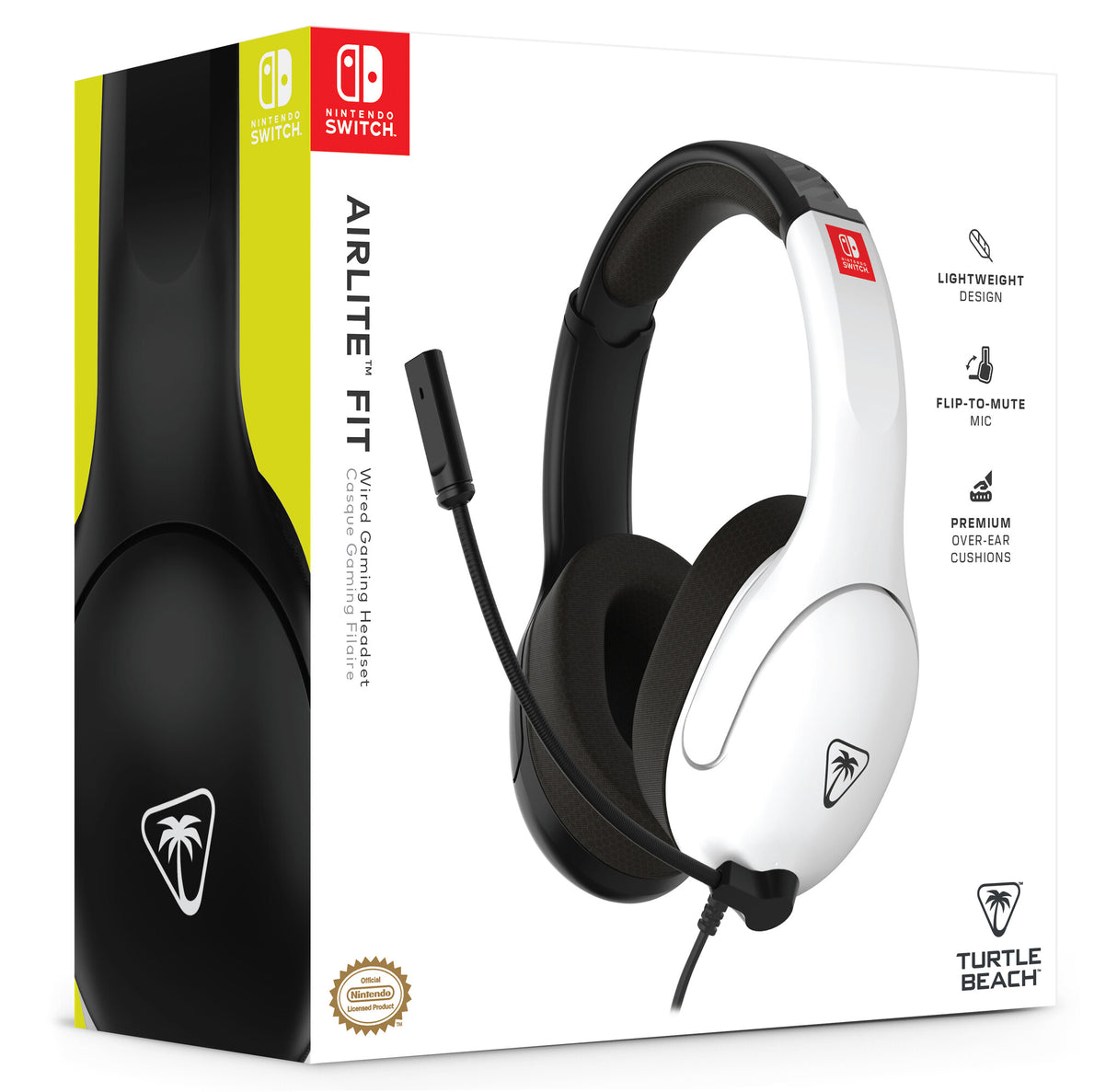 Turtle Beach Airlite Fit Headset Ledningsført Spil Sort, Hvid