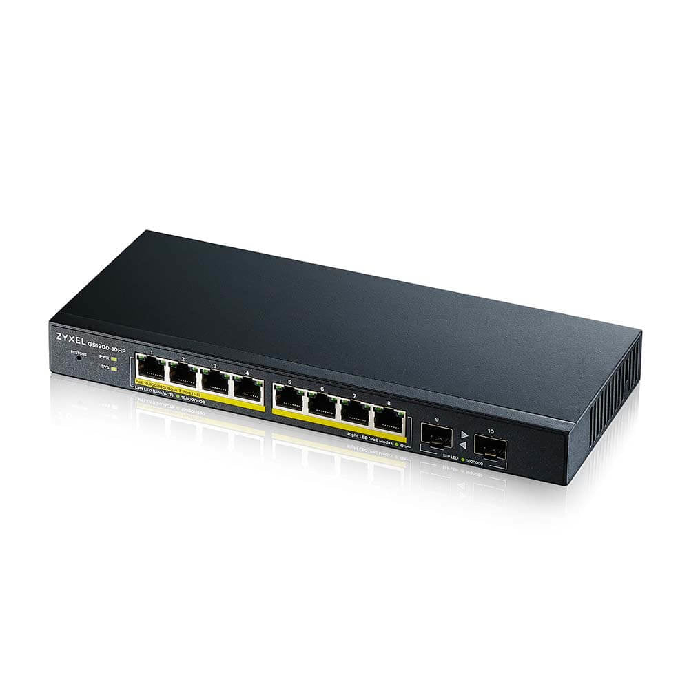 Zyxel GS1900-10HP Switch 8-porte Gigabit PoE+