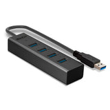 Lindy 43324 interface hub USB 3.2 Gen 1 (3.1 Gen 1) Type-A 5000 Mbit/s Sort