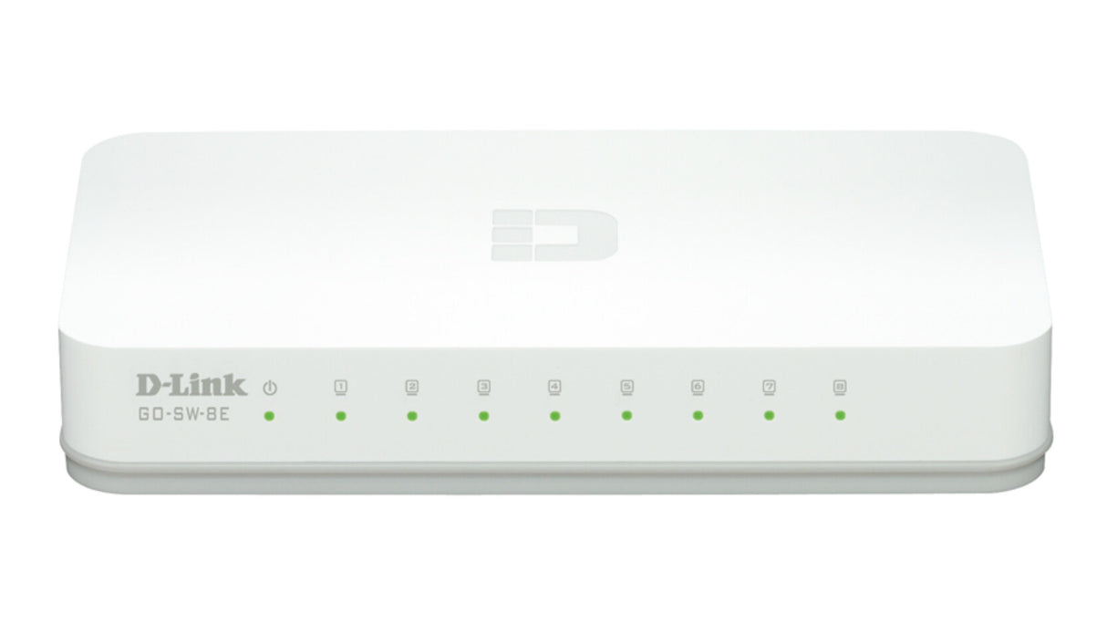 D-Link GO-SW-8E/E netværksswitch Ikke administreret Fast Ethernet (10/100) Hvid