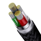 Hurtig opladning USB til M+L+C Baseus StarSpeed 3,5A 0,6m (Sort)