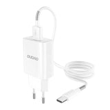Væglader Dudao A3EUT 2x USB med USB-C-kabel 12W (hvid)