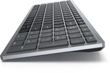 DELL KB740 tastatur Kontor RF trådløs + Bluetooth QWERTY US International Grå, Sort