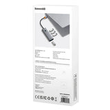 4in1 Hub Baseus UltraJoy USB-A til 4xUSB 3.0 (rumgrå)