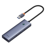 4in1 Hub Baseus UltraJoy USB-A til 4xUSB 3.0 (rumgrå)
