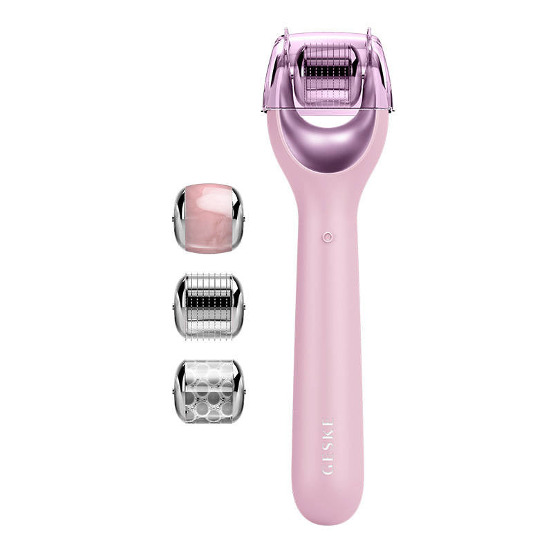 Micro Needle Face Roller 9in1 Geske med APP (rosa)