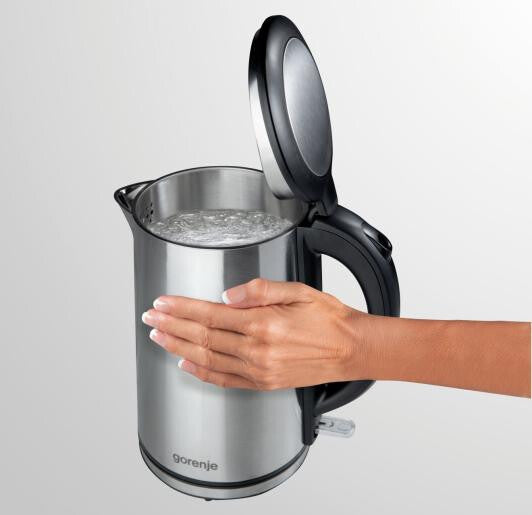 Gorenje K15DWS elkedel 1,5 L 2200 W Sort, Rustfrit stål