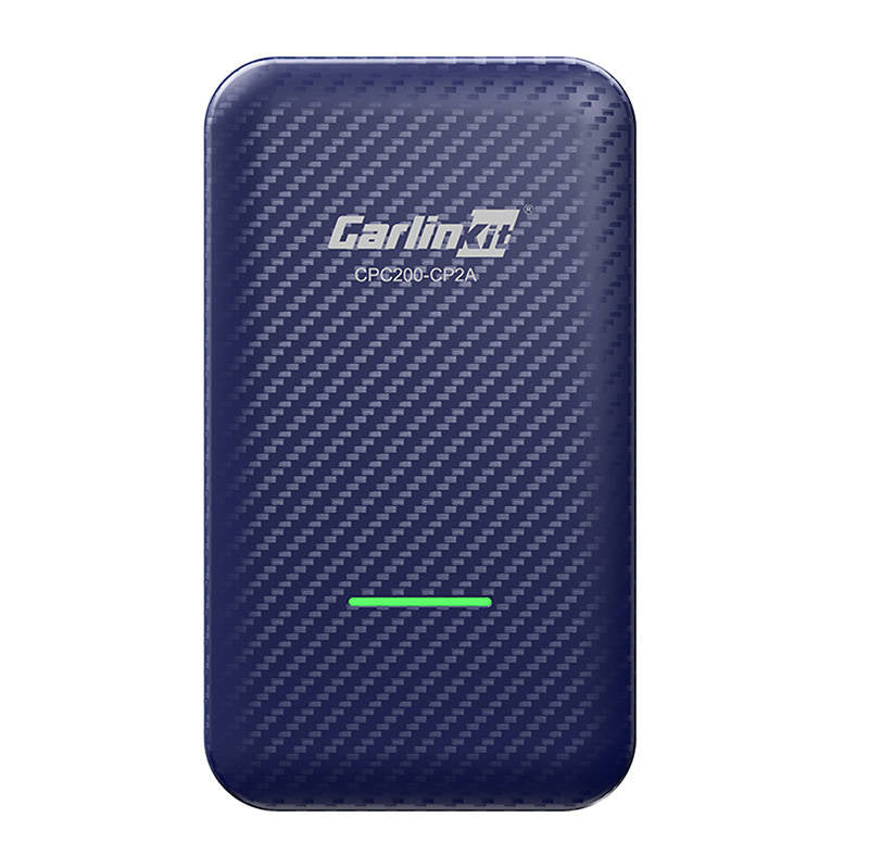 Carlinkit CP2A trådløs adapter Apple Carplay/Android Auto (blå)