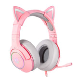 ONIKUMA K9 Pink RGB Gaming Headphones