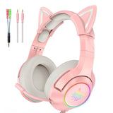 ONIKUMA K9 Pink RGB Gaming Headphones