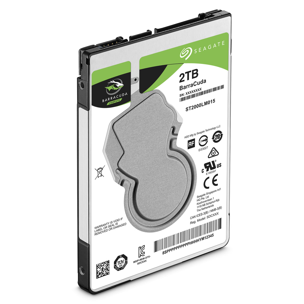 Seagate Barracuda 2.5" harddisk 2 TB 5400 rpm 128 MB 2.5" Serial ATA III