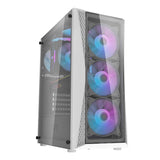 Darkflash DK352 Plus computerkasse (sort og hvid) + 4 ARGB-ventilatorer