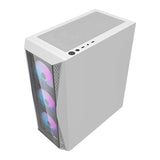 Darkflash DK352 Plus computerkasse (sort og hvid) + 4 ARGB-ventilatorer
