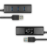 Axagon HUE-S2BL interface hub USB 3.2 Gen 1 (3.1 Gen 1) Type-A 5000 Mbit/s Sort