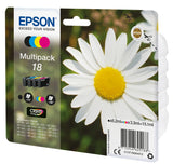 Epson Daisy C13T18064012 blækpatron 1 stk Original Standard udbytte Sort, Blå, Magenta, Gul