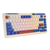 Trådløst mekanisk tastatur Royal Kludge KZZI K75 pro RGB, Moment Switch (retro blå)