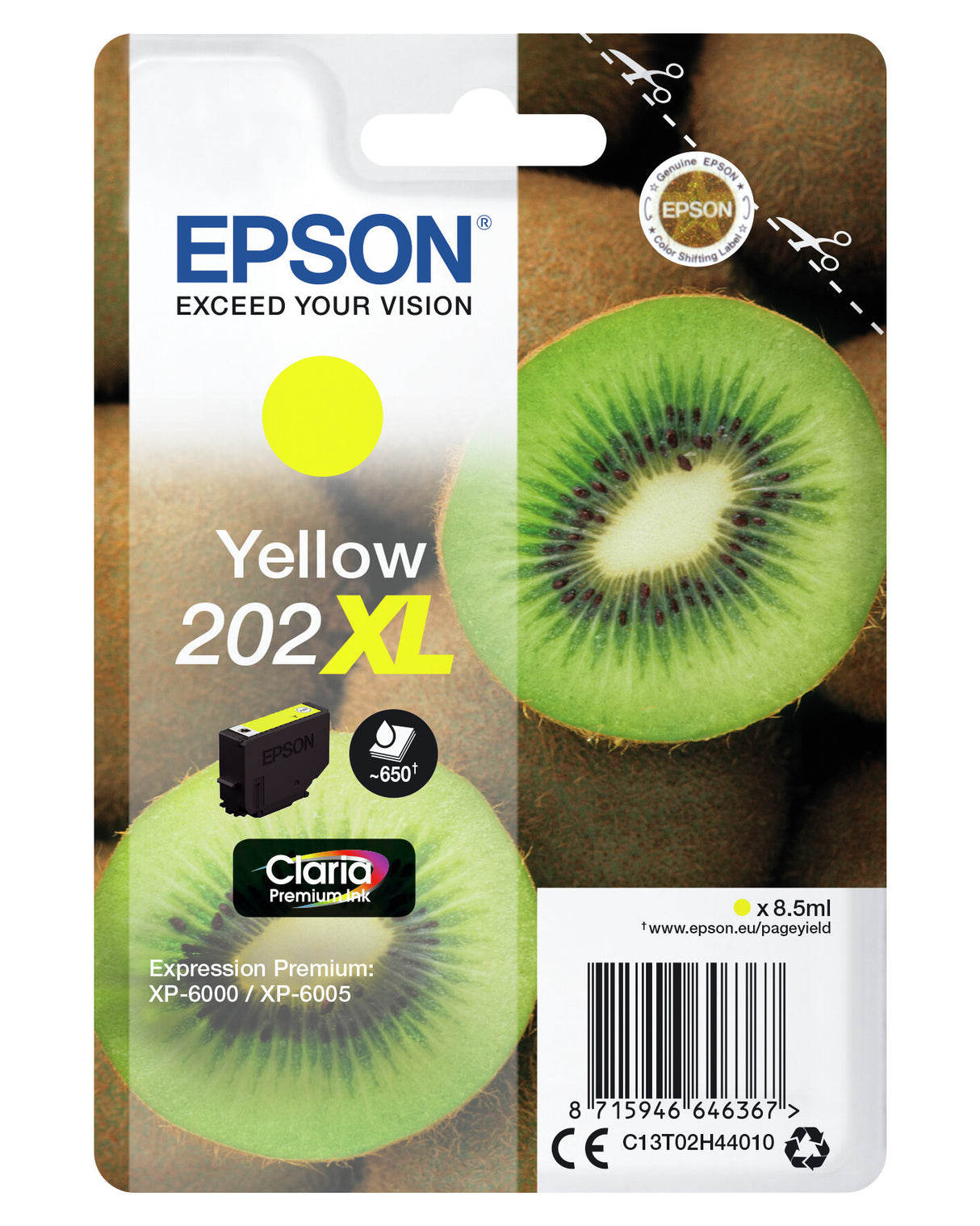 Epson Kiwi 202XL blækpatron 1 stk Original Højt (XL) udbytte Gul