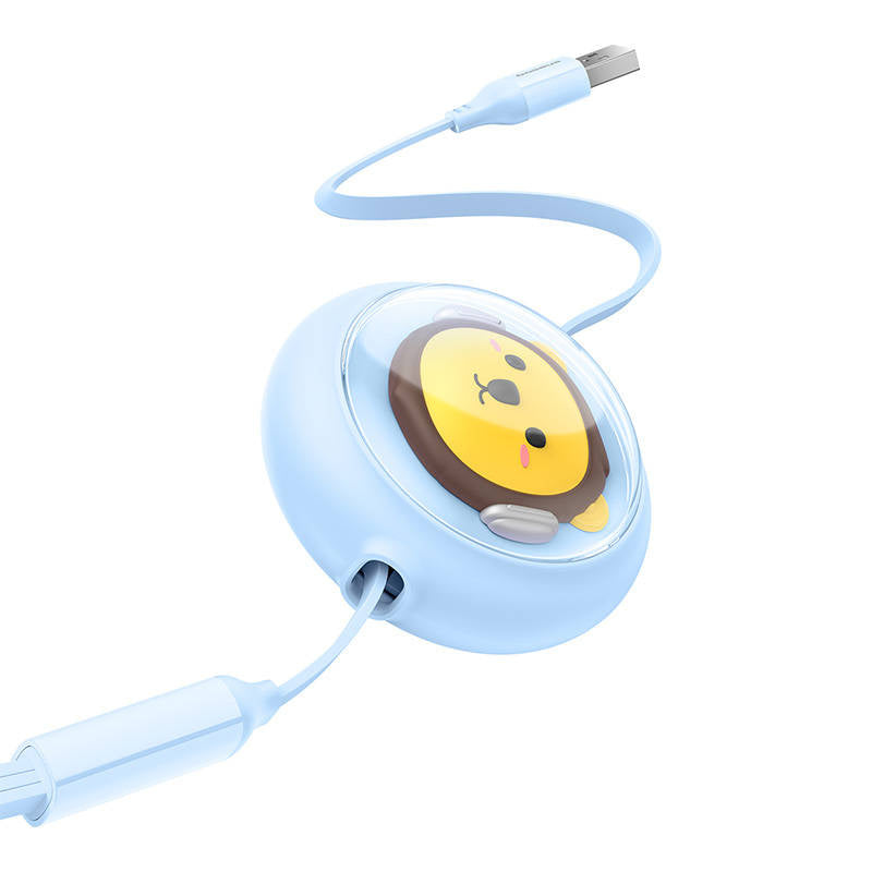 Opladningskabel 3w1 Baseus USB til USB-C, USB-M, Lightning 3,5A, 1,1m (blå)