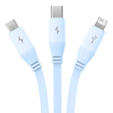 Opladningskabel 3w1 Baseus USB til USB-C, USB-M, Lightning 3,5A, 1,1m (blå)