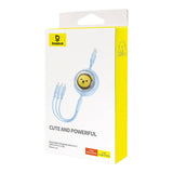 Opladningskabel 3w1 Baseus USB til USB-C, USB-M, Lightning 3,5A, 1,1m (blå)