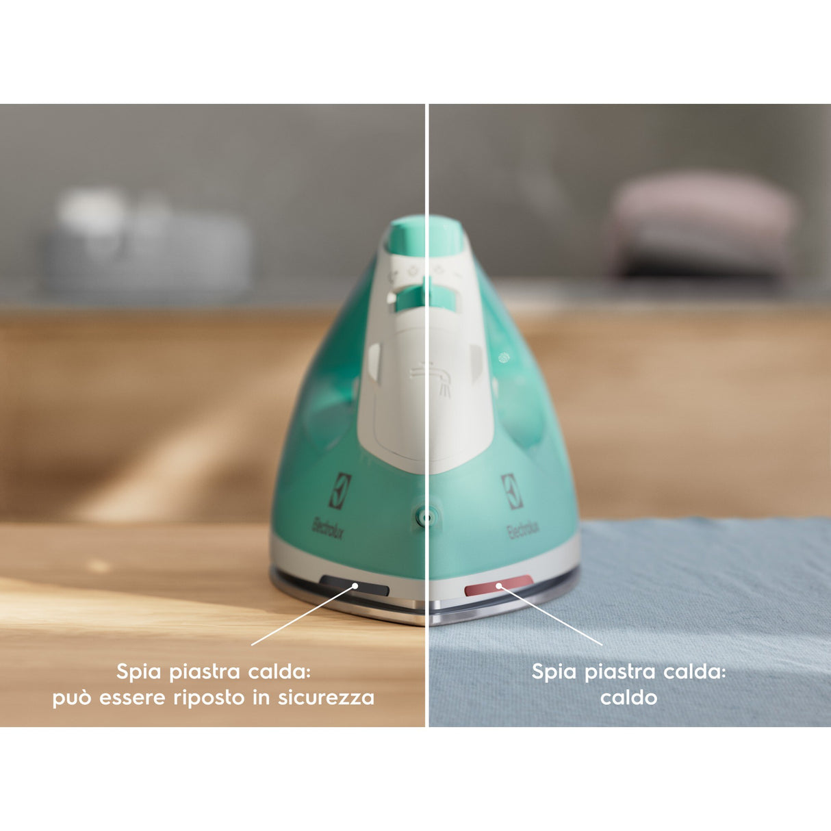 Electrolux E5SI2-2AM Dampstrygejern Rustfri strygesål 2200 W Turkisfarve, Hvid