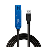 Lindy 43157 USB-kabel USB 3.2 Gen 1 (3.1 Gen 1) 10 m USB A 5 Gbit/sek. Sort