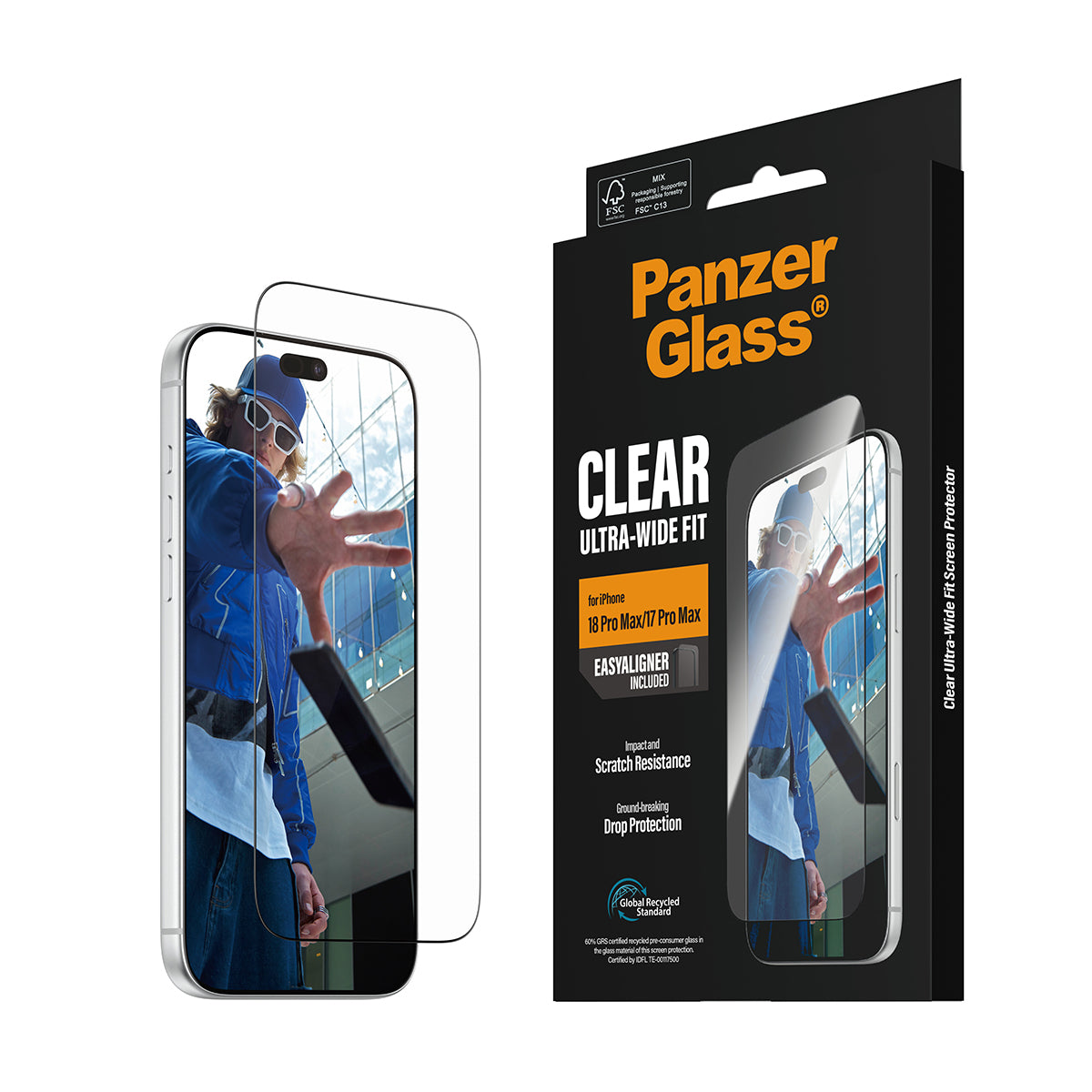 PanzerGlass Clear Ultra-Wide Skærmbeskytter til iPhone 18 Pro Max