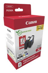 Canon PG-585XL/CL-586 PVP blækpatron 2 stk Original Højt (XL) udbytte Sort, Blå, Magenta, Gul