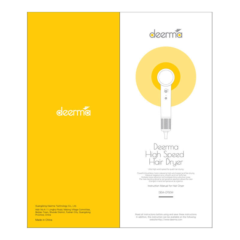 Hårtørrer Deerma DEM-CF50W (hvid)
