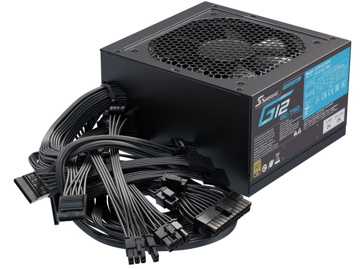 Seasonic G12 GC enhed til strømforsyning 750 W 20+4 pin ATX ATX Sort