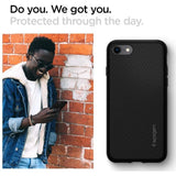 Spigen Liquid Air Case til iPhone 7 / 8 / SE 2020 / SE 2022 - sort