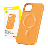 Magnetisk telefonfoder til iPhone 15 Baseus Fauxther-serien (orange)