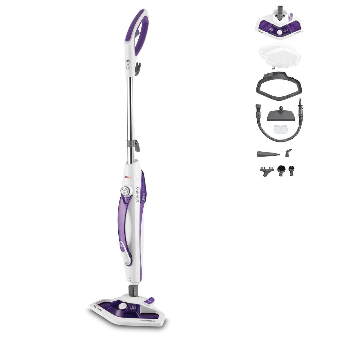 Polti Vaporetto SV440_Double Steam mop 0.3 L 1500 W Violet, White