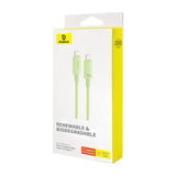 Hurtig opladning kabel Baseus USB-C til USB-C Habitat Series 2m 100W (grøn)